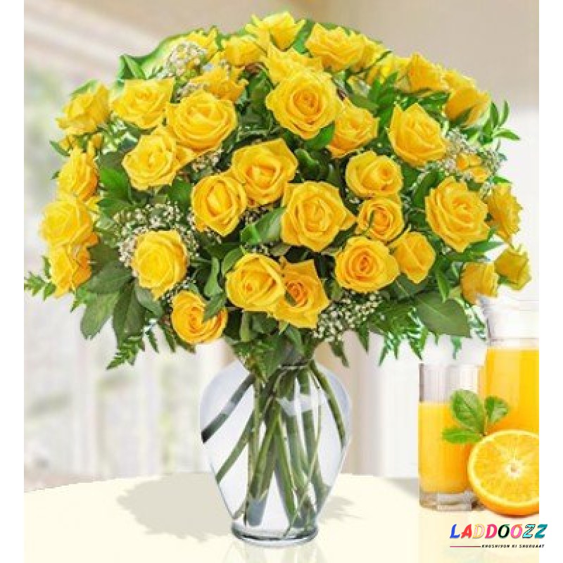 Bunch of 60 Yellow Roses